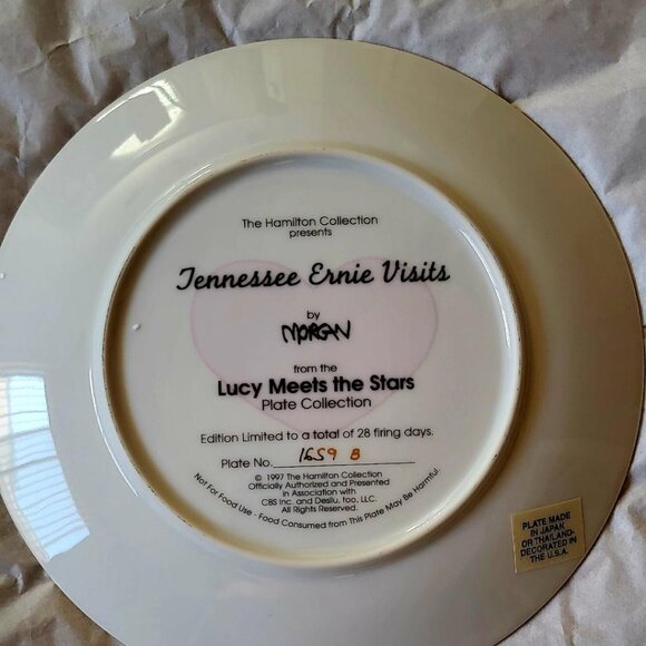 Rare I Love Lucy Tennessee Ernie Visits Hamilton Collector Plate - BRAND NEW - Picture 4 of 7